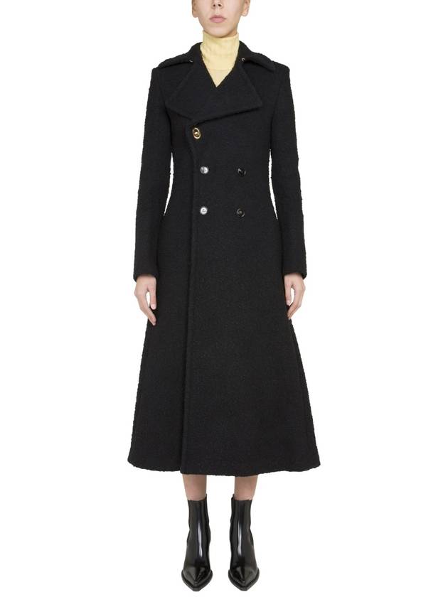 Breasted Double Coat Black - BOTTEGA VENETA - BALAAN 2