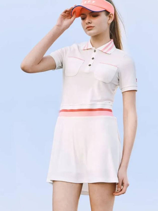 Terrige Short Sleeve Dress OF3004LAWHITE - ONOFF - BALAAN 1