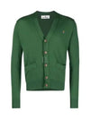 Signature Embroidered Logo Cardigan Green - VIVIENNE WESTWOOD - BALAAN 2