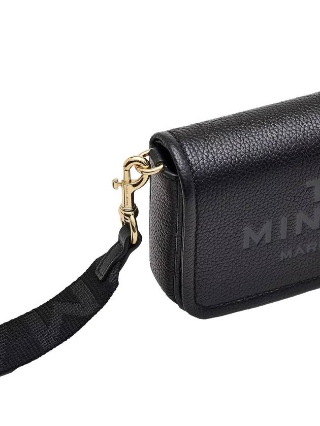 Mini Black Crossbody Bag With Engraved Logo In Hammered Leather Woman - MARC JACOBS - BALAAN 6