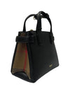 House Check Banner Baby Leather Tote Bag Black - BURBERRY - BALAAN 5