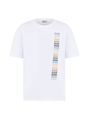 Multi Logo Short Sleeve T-Shirt White - DIOR - BALAAN 1