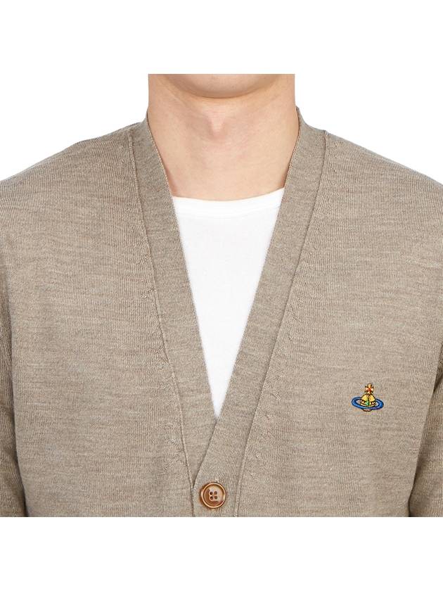 Embroidery Logo Fine Wool Cardigan Grey - VIVIENNE WESTWOOD - BALAAN 7