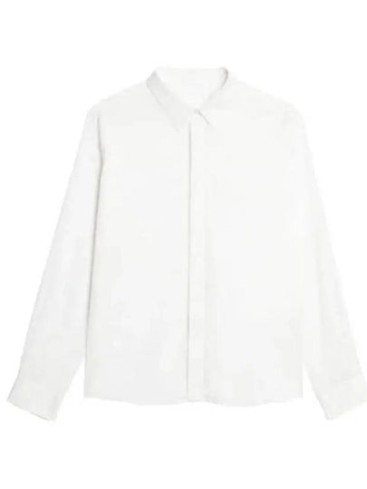 Hidden Button Long Sleeve Shirt White - AMI - BALAAN 2