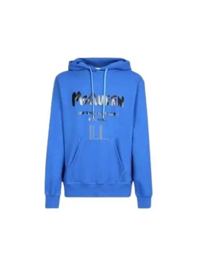 Graffiti Logo Hoodie Blue - ALEXANDER MCQUEEN - BALAAN 2