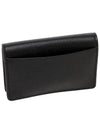 Gancini Leather Card Wallet Black - SALVATORE FERRAGAMO - BALAAN 3