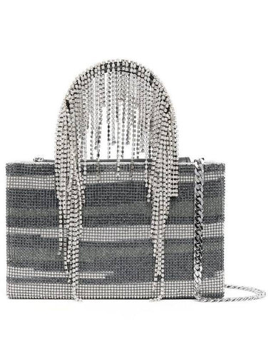 Kara Crystal Mesh Midi Crystal Fringe Tote Bags - KARA - BALAAN 1