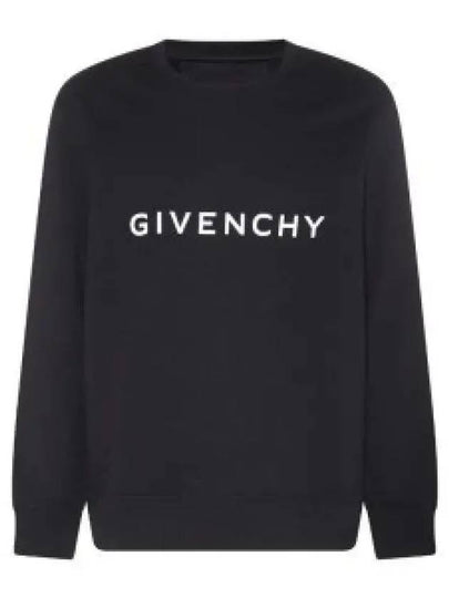 Logo Print Cotton Sweatshirt Black - GIVENCHY - BALAAN 2