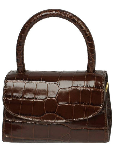 Bypa Croco Embossed Mini Bag 18FWMINANEDSMA NE NUTELLA BFB001 - BY FAR - BALAAN 1