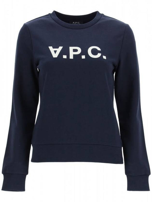VPC Logo Viva Sweatshirt Navy - A.P.C. - BALAAN.