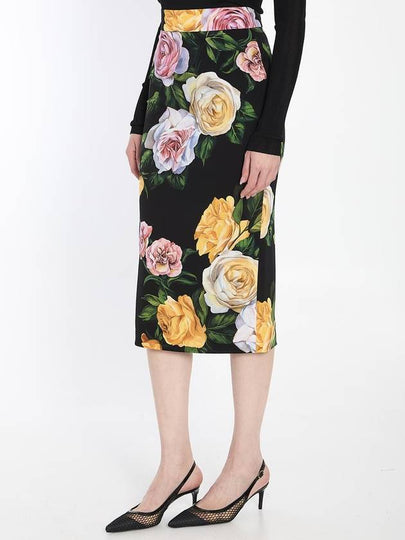 Floral Pencil Skirt - DOLCE&GABBANA - BALAAN 2