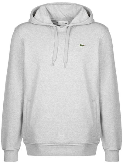 Logo Patch Organic Cotton Hoodie Grey - LACOSTE - BALAAN 2