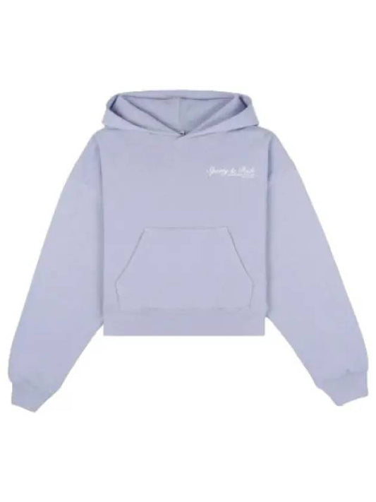 French Crop Hoodie Purple Hooded Sweatshirt - SPORTY & RICH - BALAAN 1