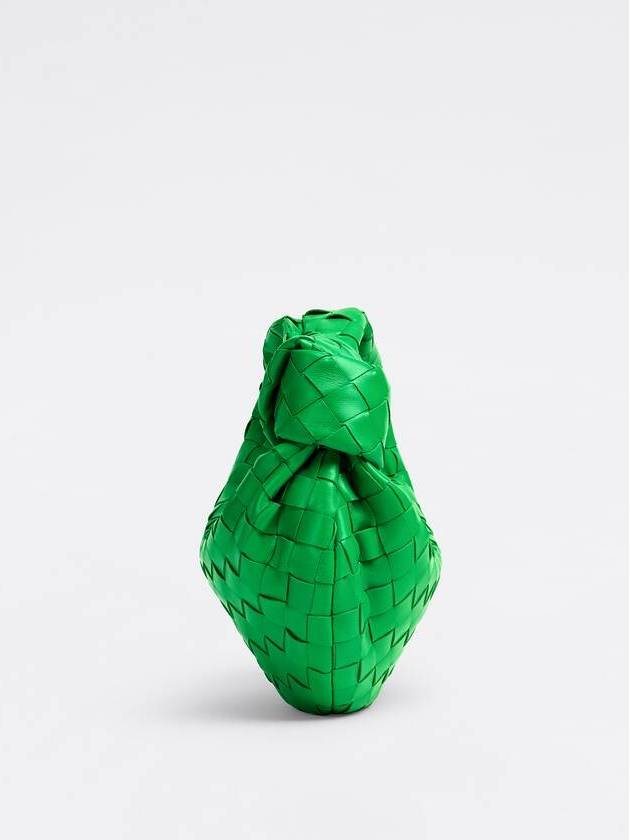 Jodie Intrecciato Small Tote Bag Green - BOTTEGA VENETA - BALAAN 3