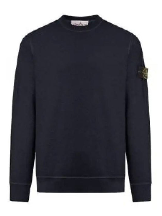 Cotton Crew Neck Sweatshirt Navy - STONE ISLAND - BALAAN 2