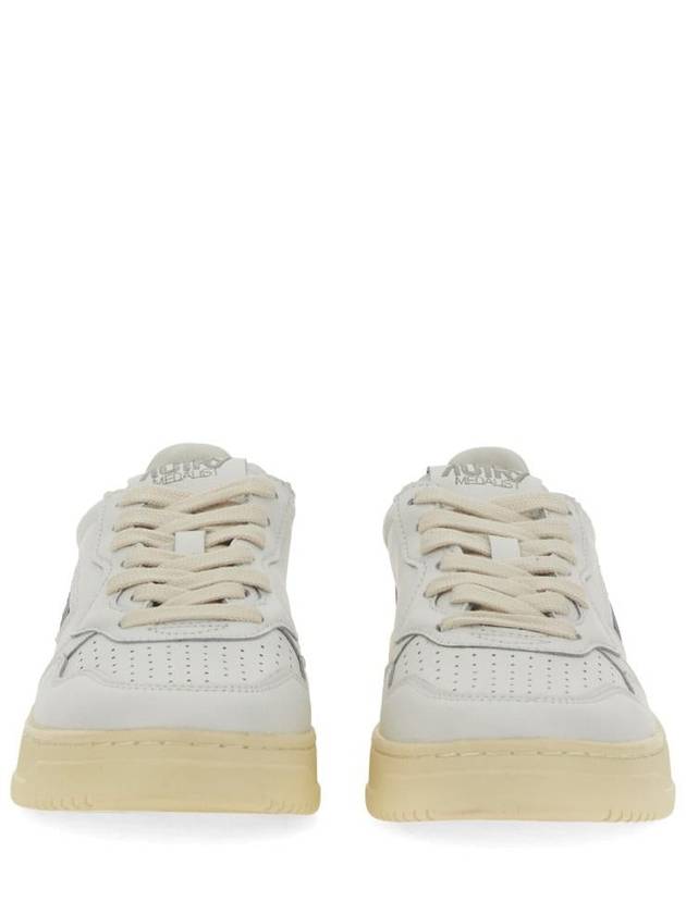 Medalist Pink Tab Leather Low Top Sneakers White - AUTRY - BALAAN 5