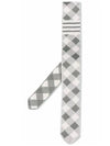 Gingham Check Silk Jacquard Neck Tie Light Grey - THOM BROWNE - BALAAN 2