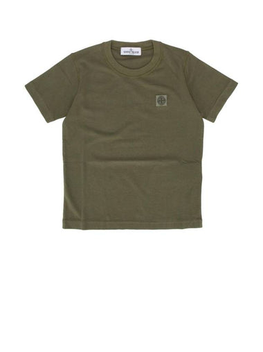 Kids Logo Patch Short Sleeve T-Shirt Green - STONE ISLAND - BALAAN 1