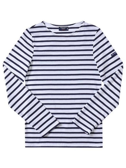 Minquiers Modern Stripe Long Sleeve T-Shirt Neige Marine - SAINT JAMES - BALAAN 2