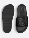 Aqua Quilted Smooth Calfskin Sandal Black - DIOR - BALAAN 5