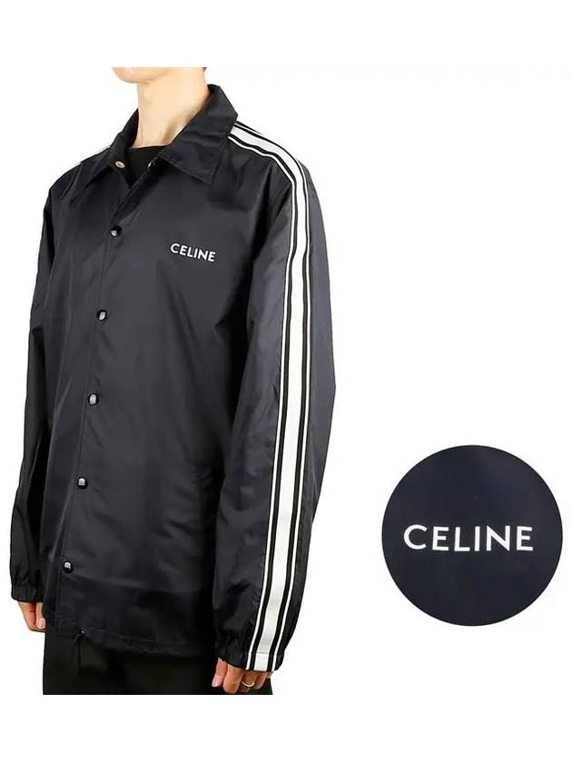 Logo Nylon Coach Jacket Black Men s 2W01C281X 38NO - CELINE - BALAAN 2