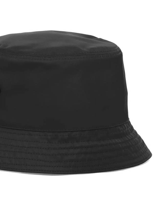 Triangle Logo Re-nylon Bucket Hat Black - PRADA - BALAAN 4