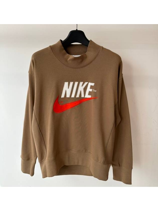 NSW Trend Over Sweatshirt Dark Driftwood - NIKE - BALAAN 4