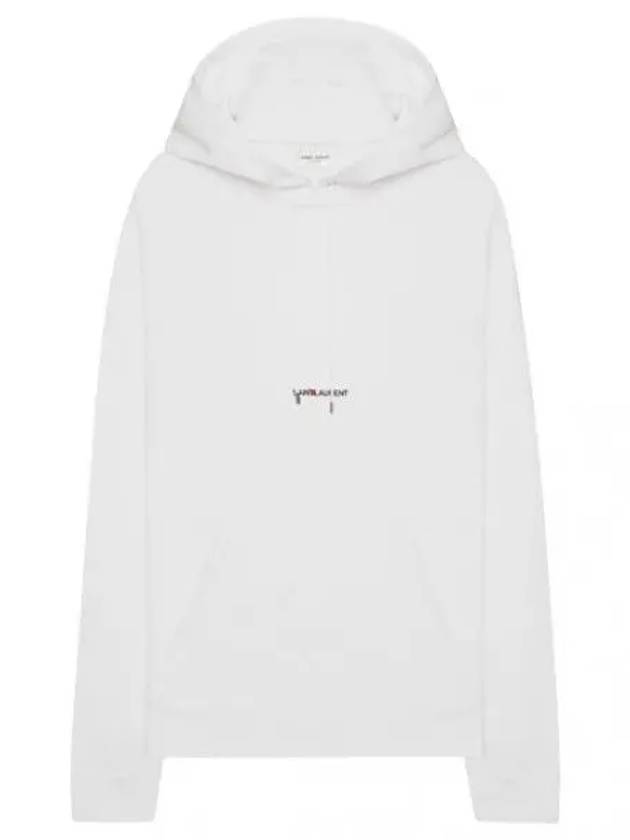 Logo Signature Cropped Hoodie Men - SAINT LAURENT - BALAAN 1