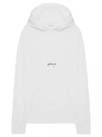 Logo Signature Cropped Hoodie Men - SAINT LAURENT - BALAAN 1