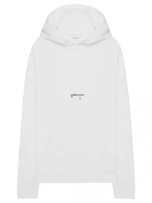 Logo Signature Cropped Hoodie Men - SAINT LAURENT - BALAAN 1