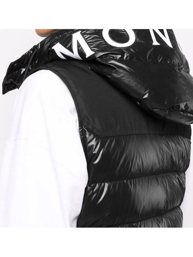 Men's Genichi Logo Patch Padded Vest Black - MONCLER - BALAAN 4