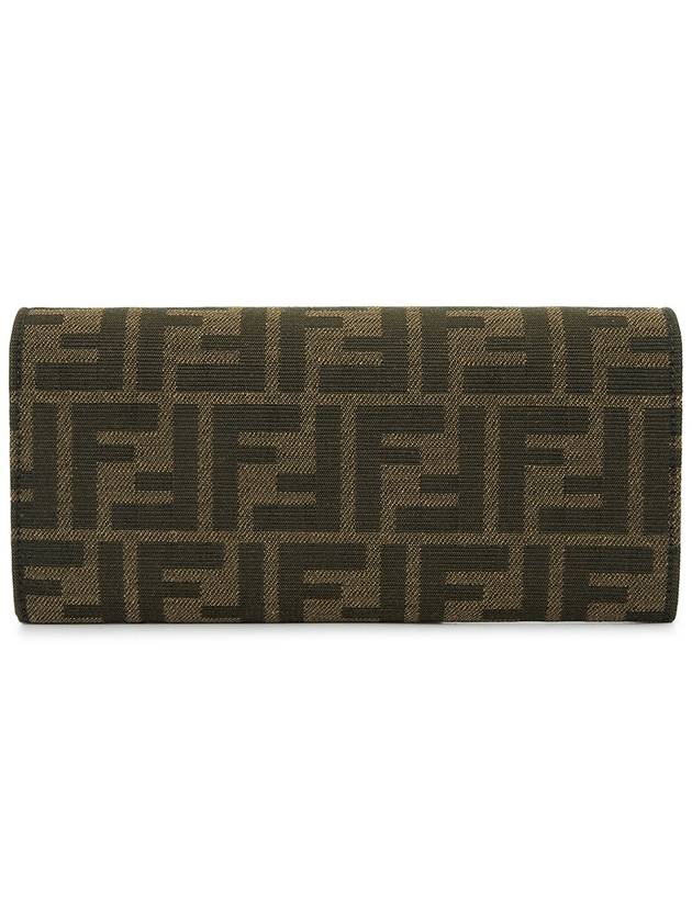 Fabric Chain Long Wallet Brown - FENDI - BALAAN 5