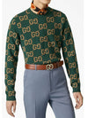 GG Wool Jacquard Knit Top Green - GUCCI - BALAAN 3