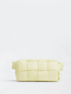 Cassette Padded Intrecciato Belt Bag Light Yellow - BOTTEGA VENETA - BALAAN.