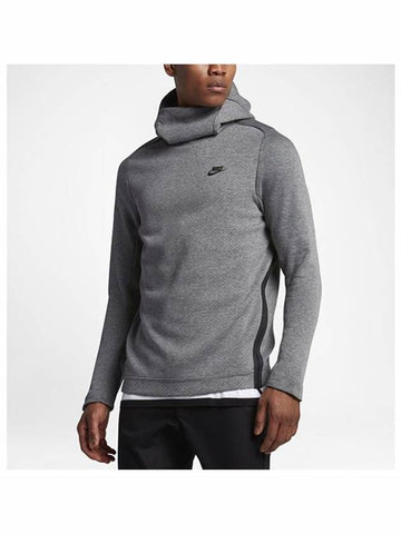 01805215091Tech fleece pullover funnel neck hooded tshirtgray - NIKE - BALAAN 1