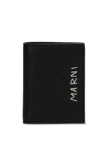 Leather Half Wallet Black - MARNI - BALAAN 1