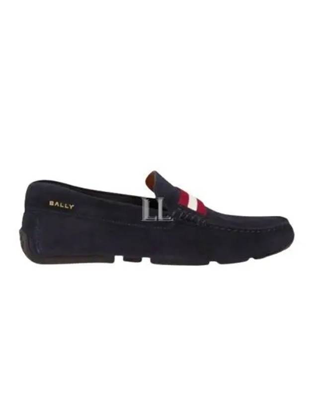 Perthy Suede Loafers Navy - BALLY - BALAAN 2