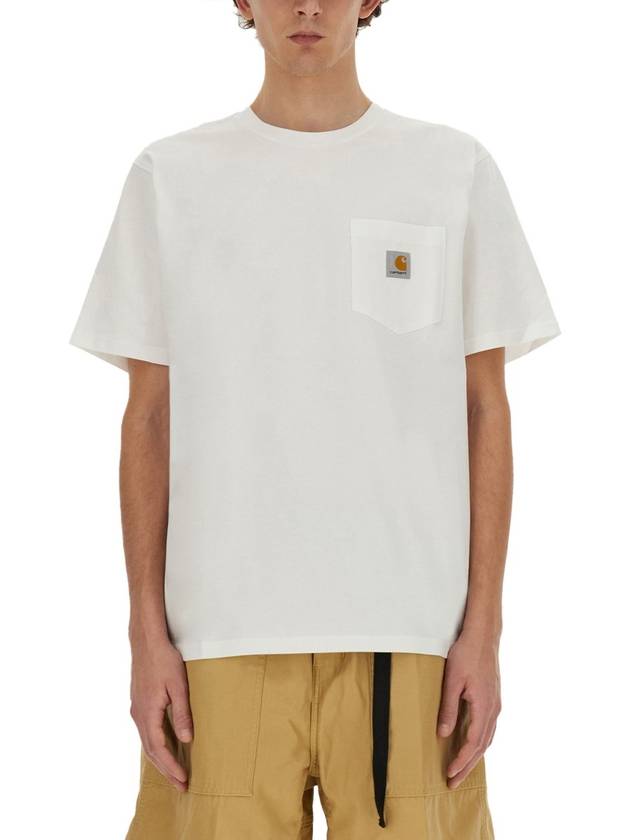 Pocket Short Sleeve T-Shirt White - CARHARTT WIP - BALAAN 2