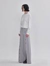 front open button detail pants gray - LIE - BALAAN 3