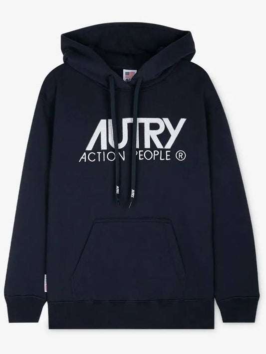 Women's Logo Blue Hoodie HOIW 409B - AUTRY - BALAAN 2