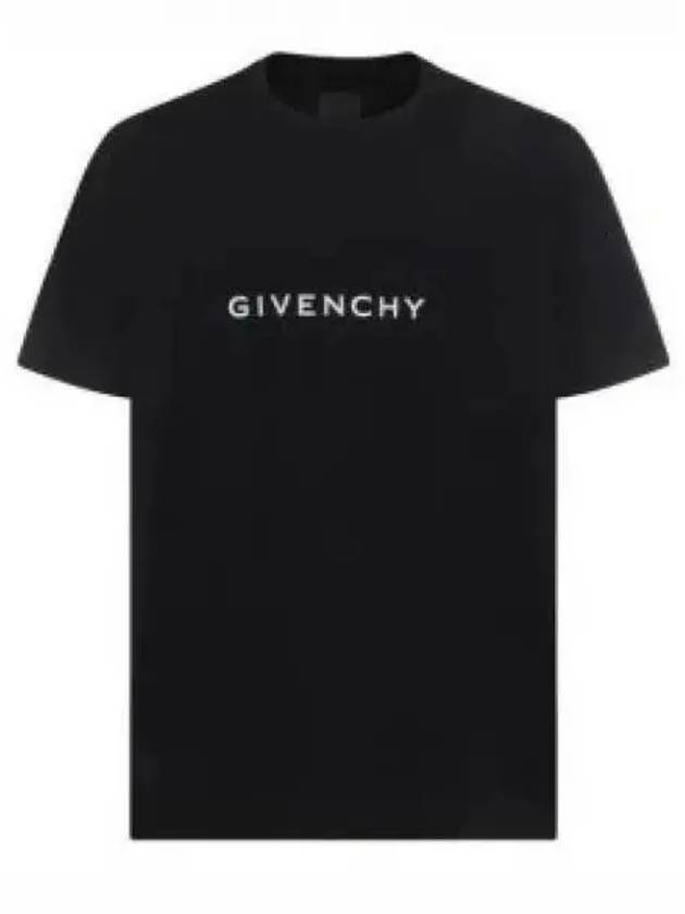 Reverse Logo Short Sleeve T-Shirt Black - GIVENCHY - BALAAN 2