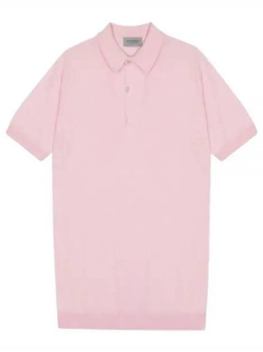 24 Adrian Mallow Pink Polo Knit - JOHN SMEDLEY - BALAAN 1