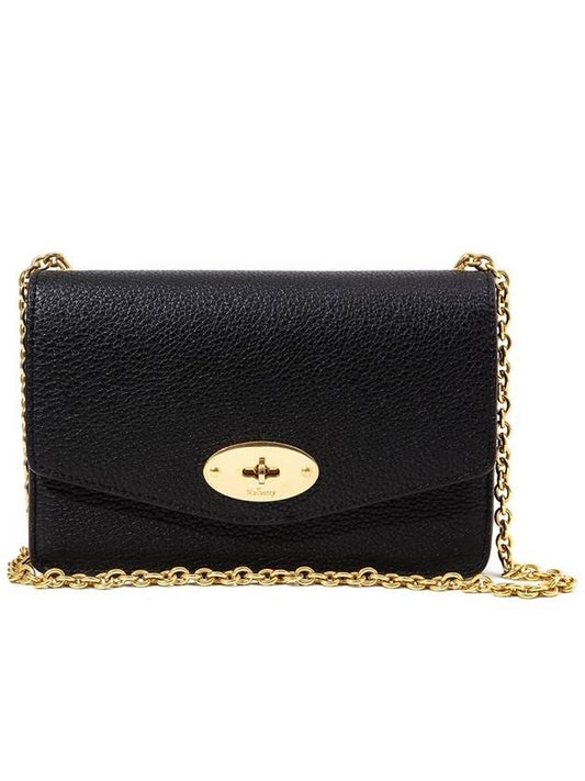 Darley Small Classic Chain Shoulder Bag Black - MULBERRY - BALAAN 2