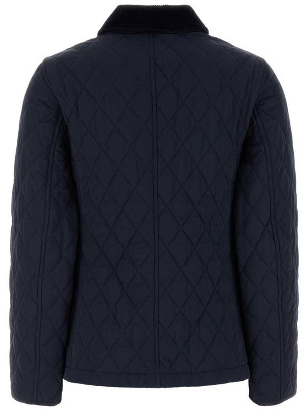 Corduroy Collar Quilted Jacket Navy - BURBERRY - BALAAN 3