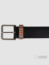 Signature Striped Leather Belt Black - PAUL SMITH - BALAAN 2