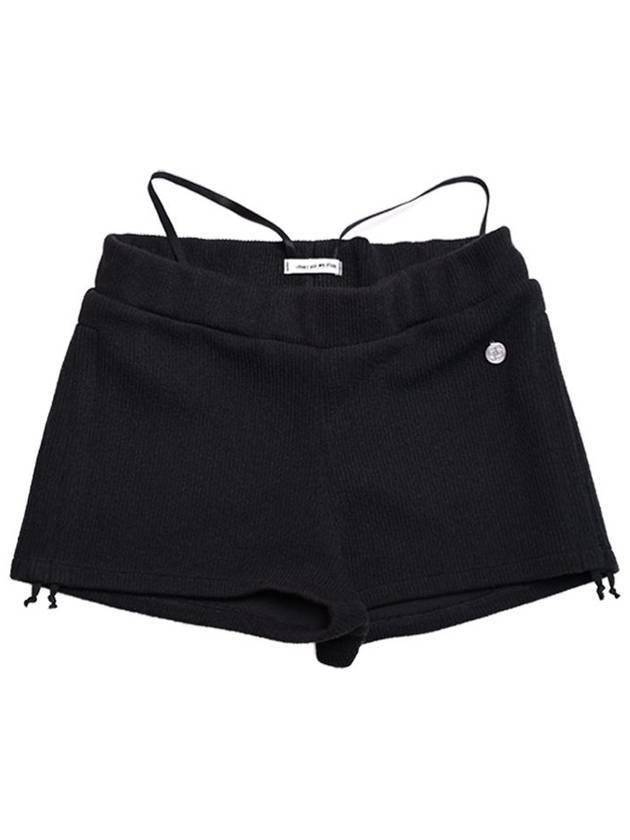 Swan Lake Shirring String Micro Shorts Black - DON’T ASK MY PLAN - BALAAN 1