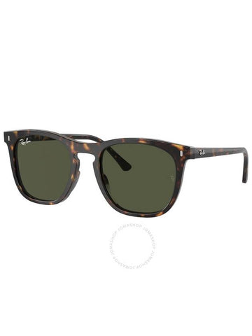 Ray Ban Green Square Unisex Sunglasses RB2210 902/31 53 - RAY-BAN - BALAAN 1