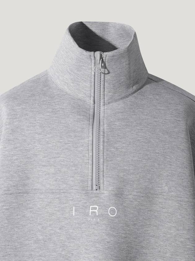 HONORE Overfit Half Zip Up Sweatshirt - IRO - BALAAN 3