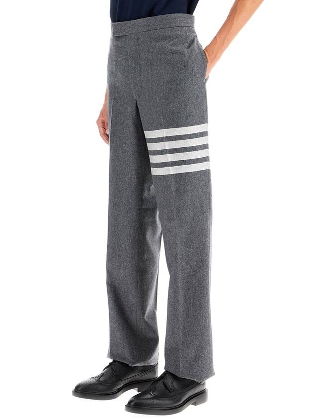 Bar Low Waist Tailored Straight Pants Med Grey - THOM BROWNE - BALAAN 5