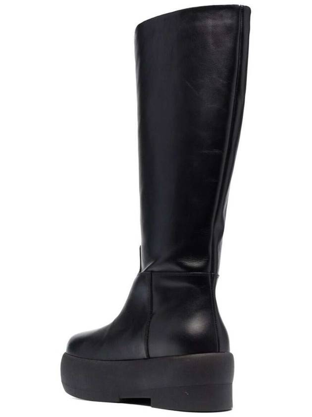 Black Slip-On Boots With Platform In Smooth Leather Woman - GIA BORGHINI - BALAAN 3